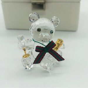 Swarovski Kris Bear with Champagne Bottle and Flute new in box